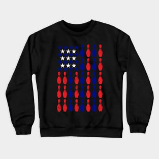 American Flag Bowling Bowler Bowling Team Crewneck Sweatshirt